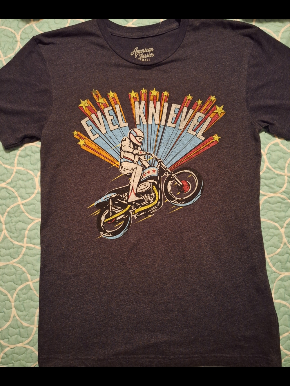 Evel Knievel Graphic Tee - Dark Heather Gray